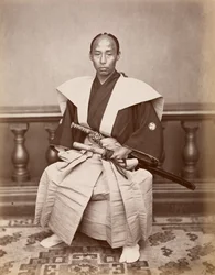 Samurai (Harada Kiichi), Nagasaki, Giappone, c.1870
