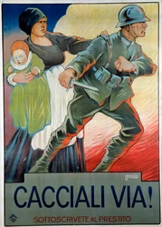 Poster di propaganda fascista per il prestito nazionale