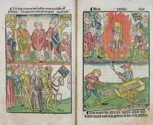 Jan Hus bruciato sul rogo al Concilio di Costanza, da 