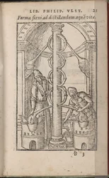 Apparato alchemico Da: Liber de secretis naturae, 1556-1557