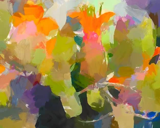 Fiori astratti dai colori vivaci