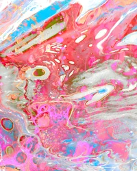 Vortici di un vivace rosa fluido