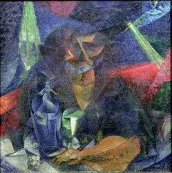 Composizione con figura di donna
