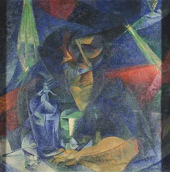 Decomposizione della figura di donna al tavolo di Umberto Boccioni (1882-1916), circa 1912