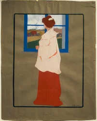 Donna alla finestra (Autunno), circa 1908, di Umberto Boccioni