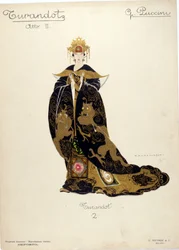 Costume per il personaggio della principessa Turandot nell