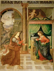 Annunciazione, fine XV o inizio XVI secolo (dipinto su tela)