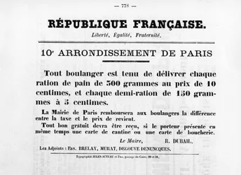 10º Arrondissement di Parigi, dai manifesti politici francesi della Comune di Parigi, maggio 1871