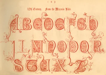 12° secolo. Dalla Bibbia di Mazarin, 1862