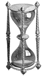 Clessidra del XVI secolo, incisione, XIX secolo