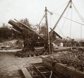 Mortaio 220, Genicourt, Francia settentrionale, c1914-c1918