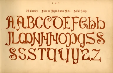IX secolo. Da un manoscritto anglosassone. Abbazia di Battel, 1862