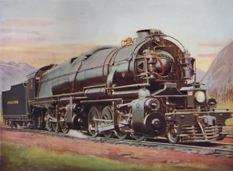 Una locomotiva americana Mallet da 300 tonnellate. Pennsylvania Railroad, 1926