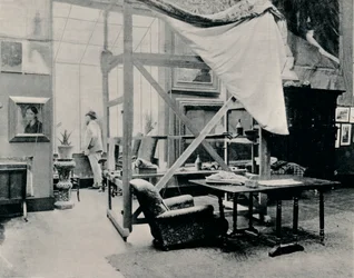 A. Besnard nel suo studio, c1897