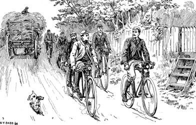 Un club ciclistico britannico in gita in campagna