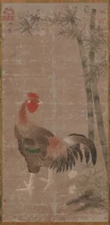 Un gallo e bambù, dinastia Ming