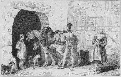 Una stazione di posta francese, fine XVIII-inizio XIX secolo