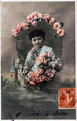 Un bacio - Cartolina datata 1908