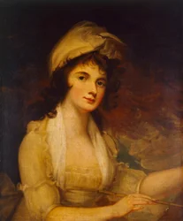Una signora che dipinge