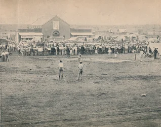 Un incontro di massa a Bulawayo, c1900