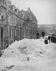 Una strada di Montreal in inverno, XIX secolo