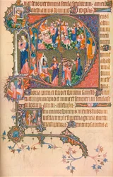 Una pagina dal Salterio-Ore Egerton Bohun, 1370, 1937
