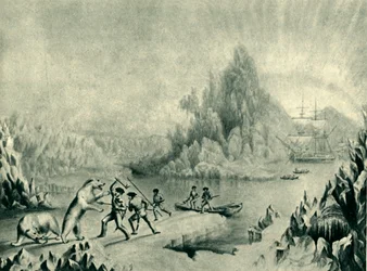Una squadra di soccorso alla ricerca di Sir John Franklin, XIX secolo, 1946