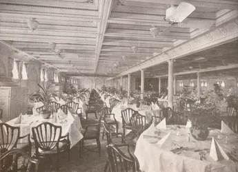Una sala da pranzo della Royal Mail, 1914