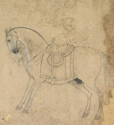 Un cavallo sellato, c. 1750