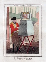 Un imbonitore, Hyde Park Corner, Londra, 1805