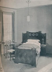 Letto per bambini progettato da Peter Behrens, eseguito da TD Heymann, 1901