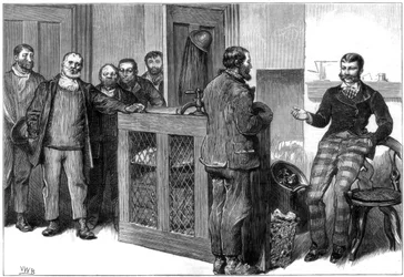 Blocco di una miniera di carbone, Galles del Sud, 1875
