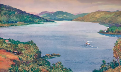 Uno scorcio del grande lago artificiale a Riberao das Lages