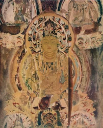 Dipinto sul pilastro centrale della Pagoda al Monastero Daigoji