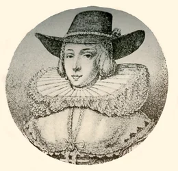 Ritratto di una signora olandese, con cappello a tesa larga e gorgiera, metà del XVII secolo