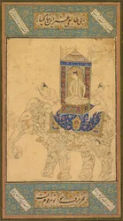 Un principe che cavalca un elefante composito