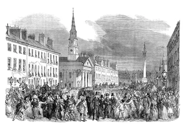 Una processione di ministri secessionisti dalla Chiesa di St. Andrews, Edimburgo, c1895