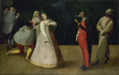 Una troupe di comici italiani I Gelosi, c. 1580