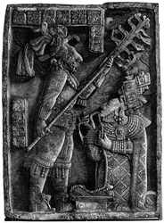 Una vittima davanti al dio Maya Kukulkan, 1901