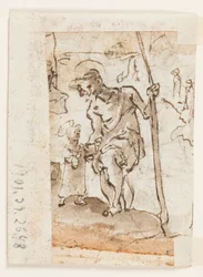 Adorazione dei Magi, San Cristoforo e Bambino Gesù