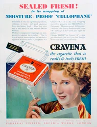 Pubblicità per sigarette Craven A, 1931