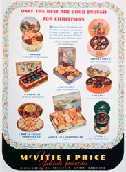 Pubblicità per biscotti McVitie e Price, 1938