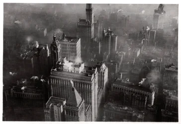 Veduta aerea di Manhattan, New York City, USA, da un dirigibile, 1928 1933