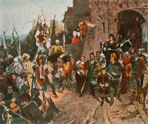 Agnes von Rosenberg si arrende al castello del padre agli Hussiti, 1426, 1936
