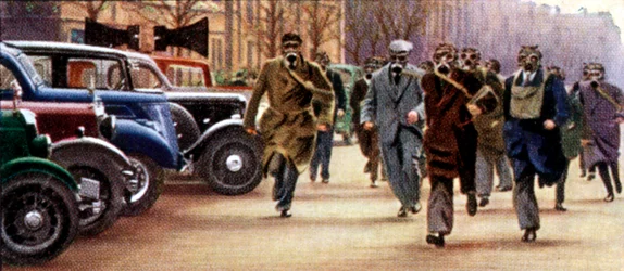 Precauzioni contro i raid aerei, carta da sigarette, britannica, 1938