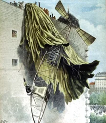 Alberto Santos-Dumont 1873-1932 aeronauta brasiliano, tentativo fallito al Premio Deutsch