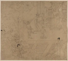 Album di Temi Taoisti e Buddhisti: Re degli Inferi: Foglia 32, 1200
