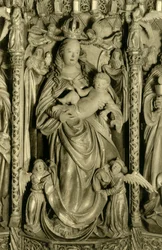 Altare, chiesa parrocchiale di Hallstatt, Hallstatt, Alta Austria, c1935