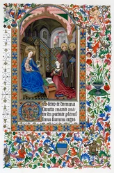 Amadeo di Saluces e la Vergine, metà del XV secolo