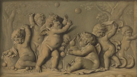 Amorini al gioco, uno di una coppia, 1770-90